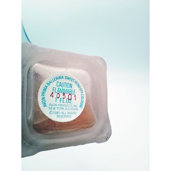 Avon Prima Ballerina Sweet Honesty Cologne 1981 1 Fl Oz Frosted Glass Bottle - Picture 2 of 13